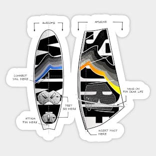 Wind Surf Gear Board Sail Cool Design Edit Sticker